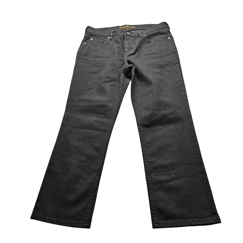 Tommy Bahama Al Fresco Denim Capri Pant Womens 8 Black Cotton Stretch TW14377